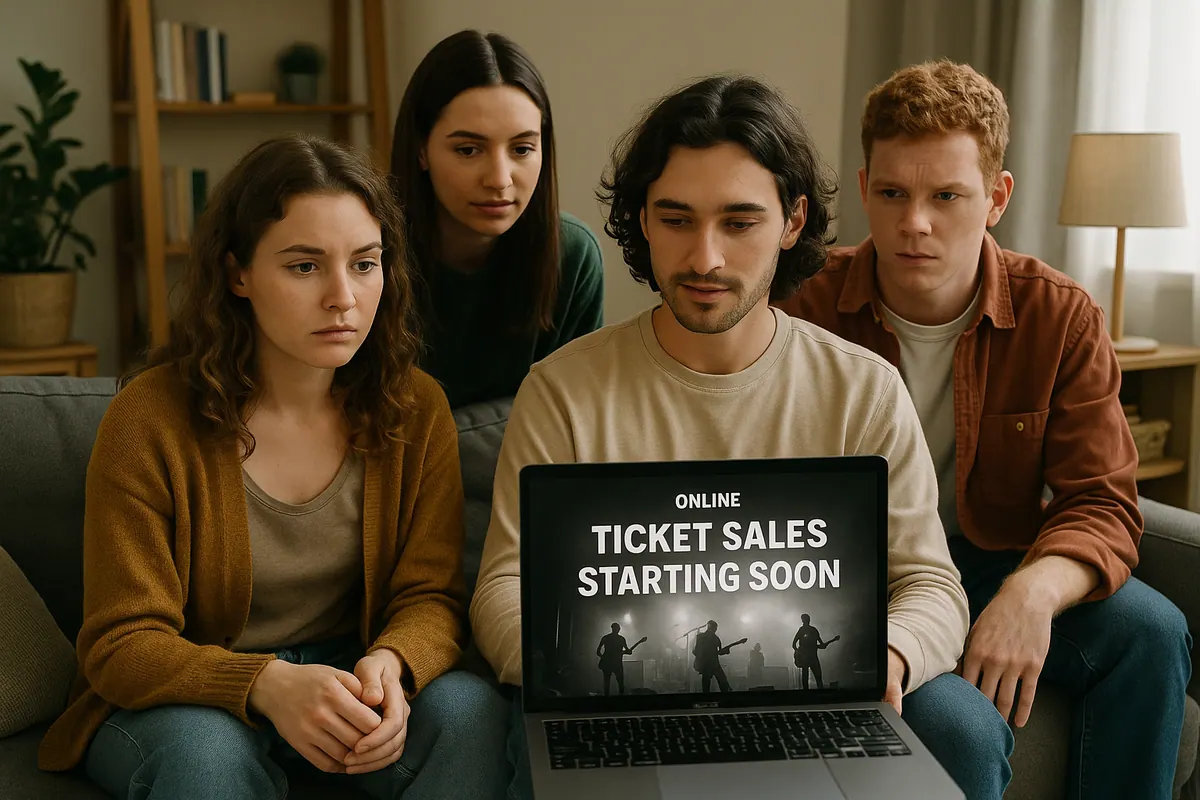 People, ticket sales, online queue