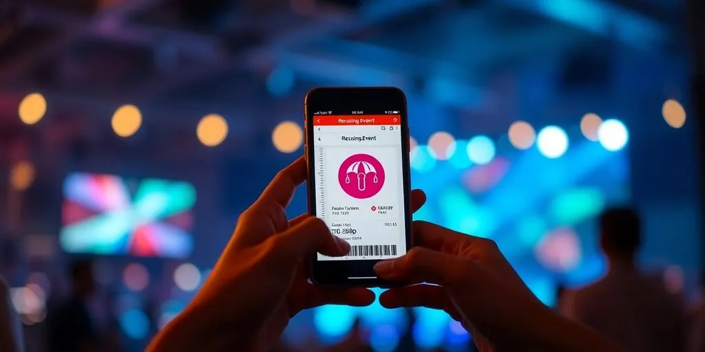 Close-up of a seamless digital ticketing process.
