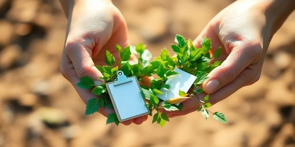 Green event planning with leaves