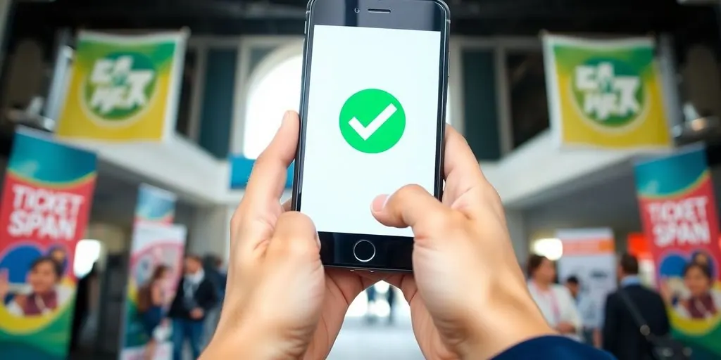 Event staff scanning tickets with no WiFi.