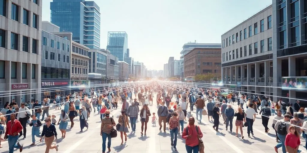 AI managing busy crowds, preventing bottlenecks.
