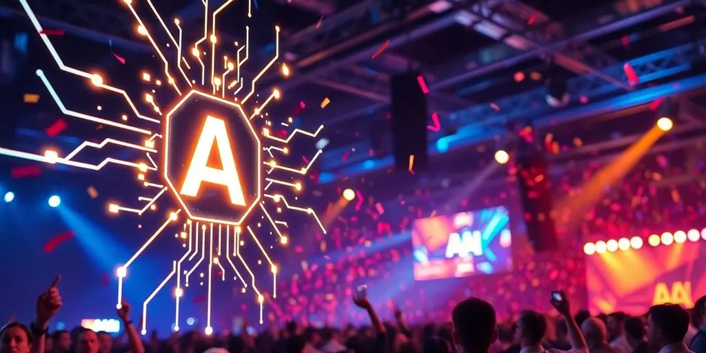 AI gears powering event planning visuals.