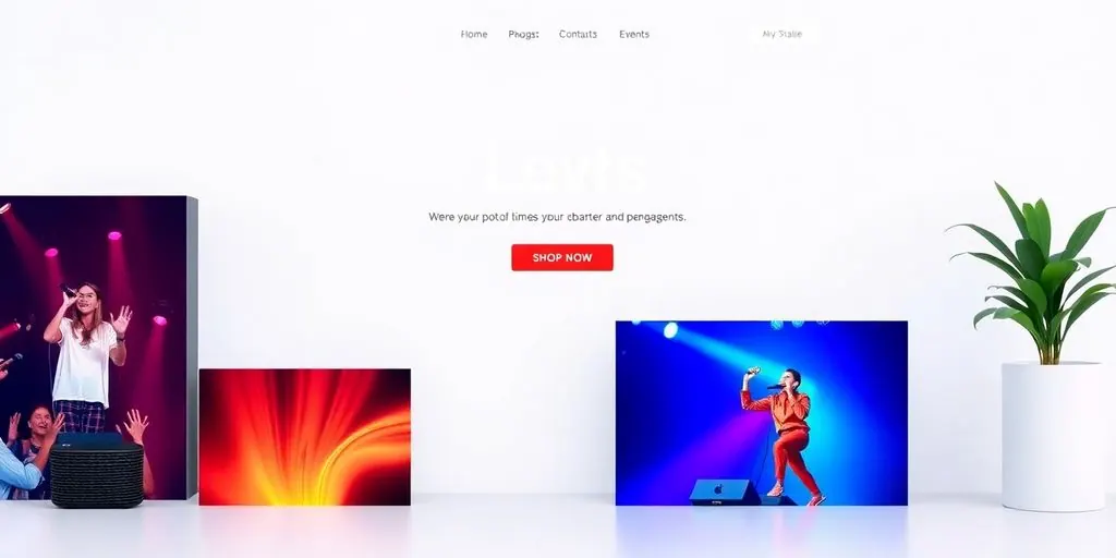 Dynamic event landing page visuals.