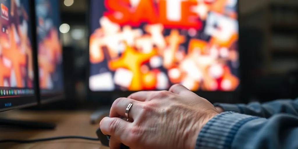 A person anxiously watching a ticket sales website.